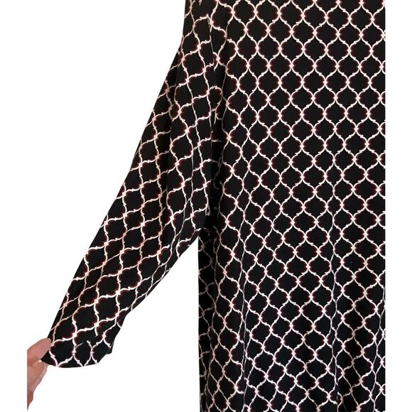 Charter Club Black Moroccan Print Top 3X - Picture 4 of 8